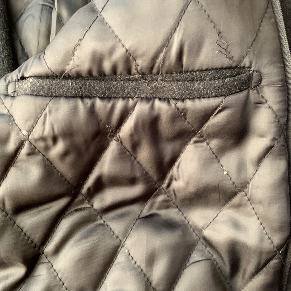 Dark Grey Wool Cashmere Coat with Removable Hood - Picture 10 of 13